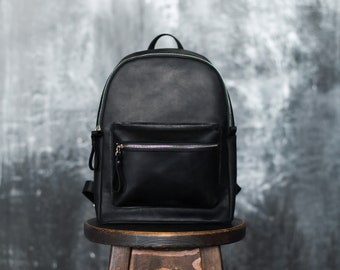 Leather backpack / Mens backpack Womens backpack purse Black backpack Leather rucksack Men backpack purse Laptop backpack Hipster backpack