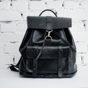 Mochila de viaje / Mochila de cuero hombres, Mochila portátil, Mochila de mujer negra, Bolso de mujer, Mochila personalizada, Regalo de mochila personalizada