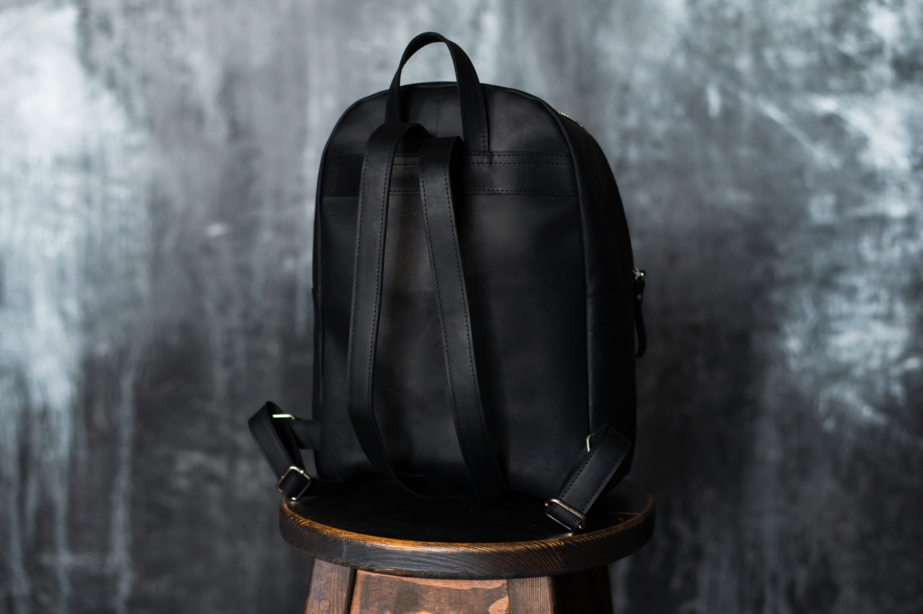 Leather Backpack / Mens Backpack Womens Backpack Purse Black - Etsy