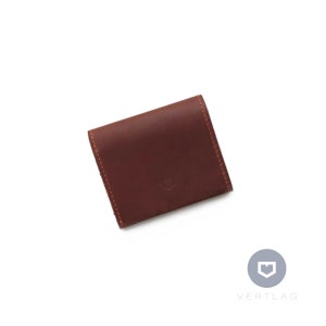 Mini billetera Tarjetero Bifold de cuero Cartera de hombre Cartera de bolsillo Cartera vintage Cartera pequeña Cartera marrón Cartera de mujer Cartera de tarjeta