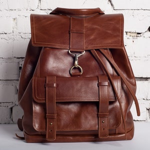 Großer Brauner Leder Rucksack Männer / Reiserucksack, Laptop Rucksack, Seesack, Frauen Rucksack Geldbörse, Klein / Mini Rucksack, Damenhandtasche