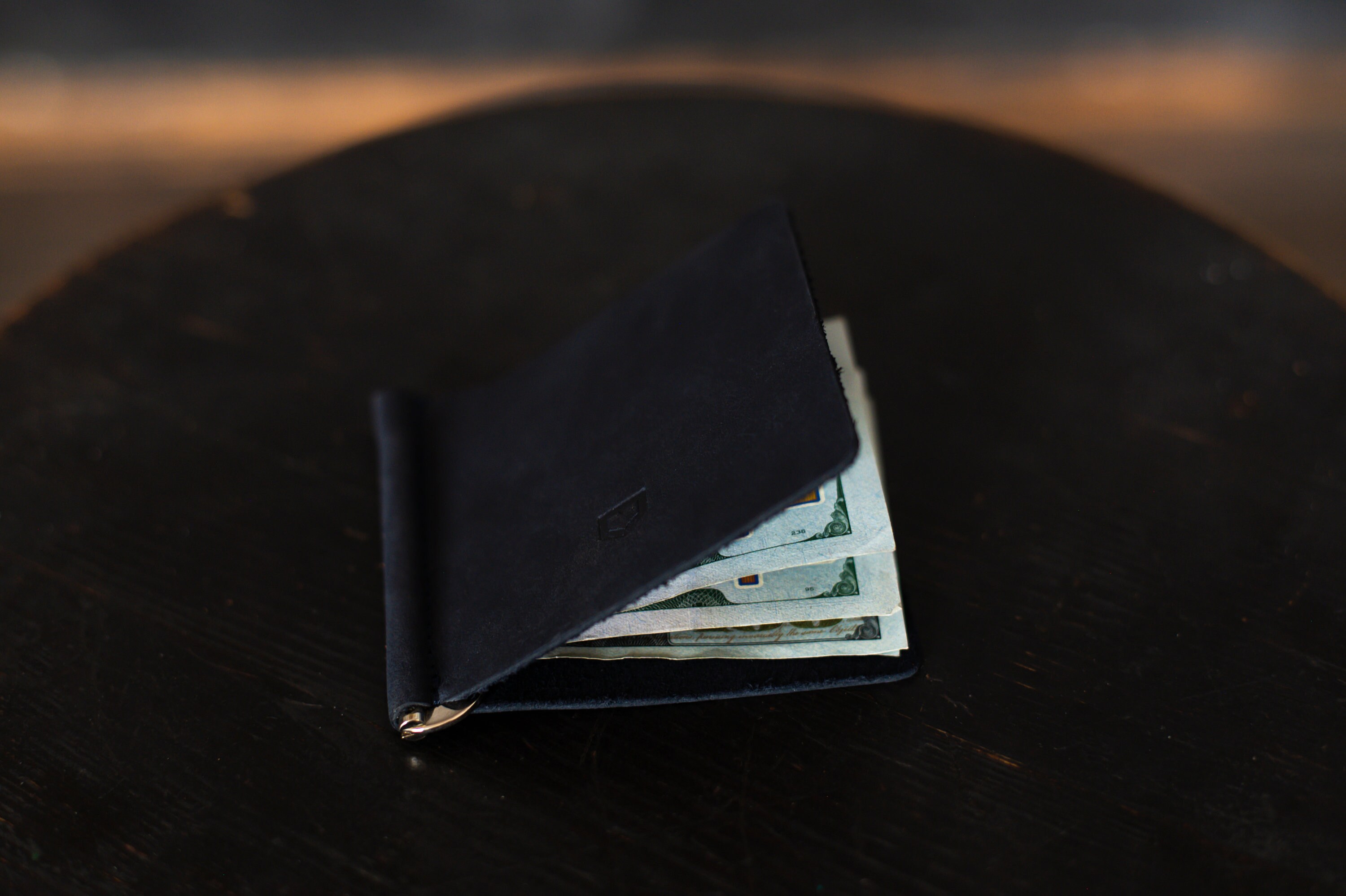 Personalized Light Brown Leather Money Clip Wallet, Slim Minimalist ...