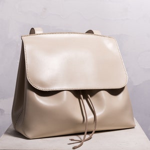 Bolso de cubo beige para mujer / bolso de cuero, bolso bandolera grande, bolso de hombro, cartera de cuero, bolso mini bolso, bolso mensajero pequeño, bolso de mano