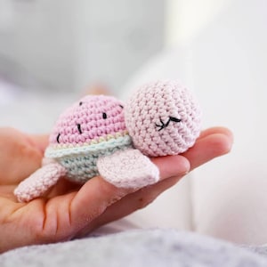 Haakinstructies haakpatroon kleine schildpad, kleine schildpad, Duits, Engels, haken, amigurumi afbeelding 9