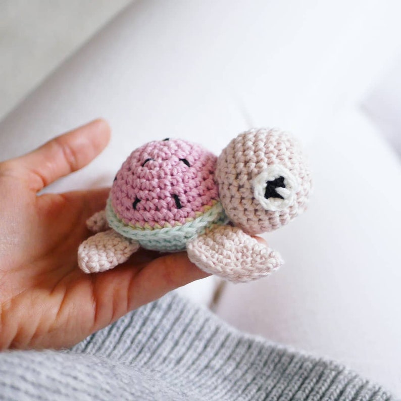 Crochet instructions crochet pattern little turtle, little turtle, German, English, crochet, amigurumi image 3