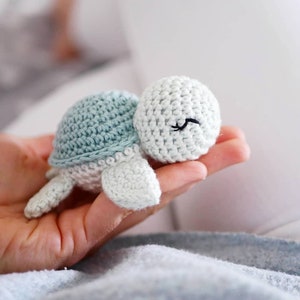 Instrucciones de crochet *patrón de crochet* tortuguita, tortuguita, alemán, inglés, crochet, amigurumi