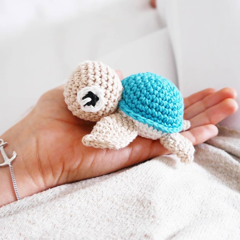 Crochet instructions crochet pattern little turtle, little turtle, German, English, crochet, amigurumi image 5