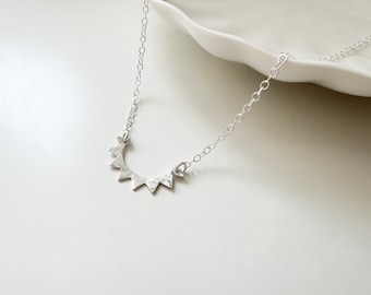 Sterling Silver Sun Necklace, Gift for her