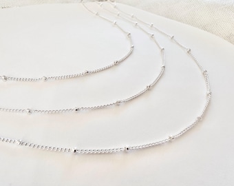 Sterling Silver Satellite Chain Necklace