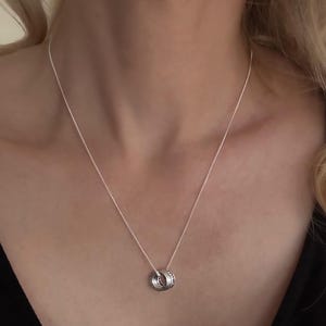 Collar de plata con 4 anillos para su 40 cumpleaños, regalo para ella