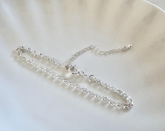 Sterling Silver Double Layer Bracelet, Gift for her