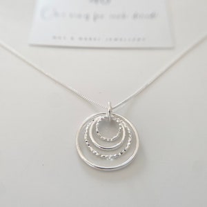 Handmade Silver 40th Birthday Necklace, Gift for her