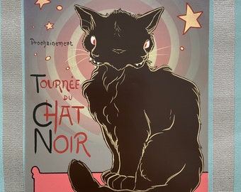 Art Print Yezibaba's Le Chat Noir A4