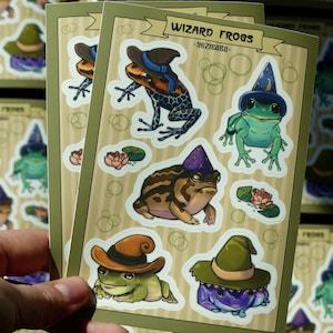 Wizard Frogs Vinyl Matte Sticker Sheet