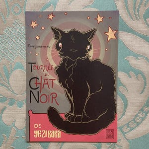 Postal Le Chat Noir de Yezibaba