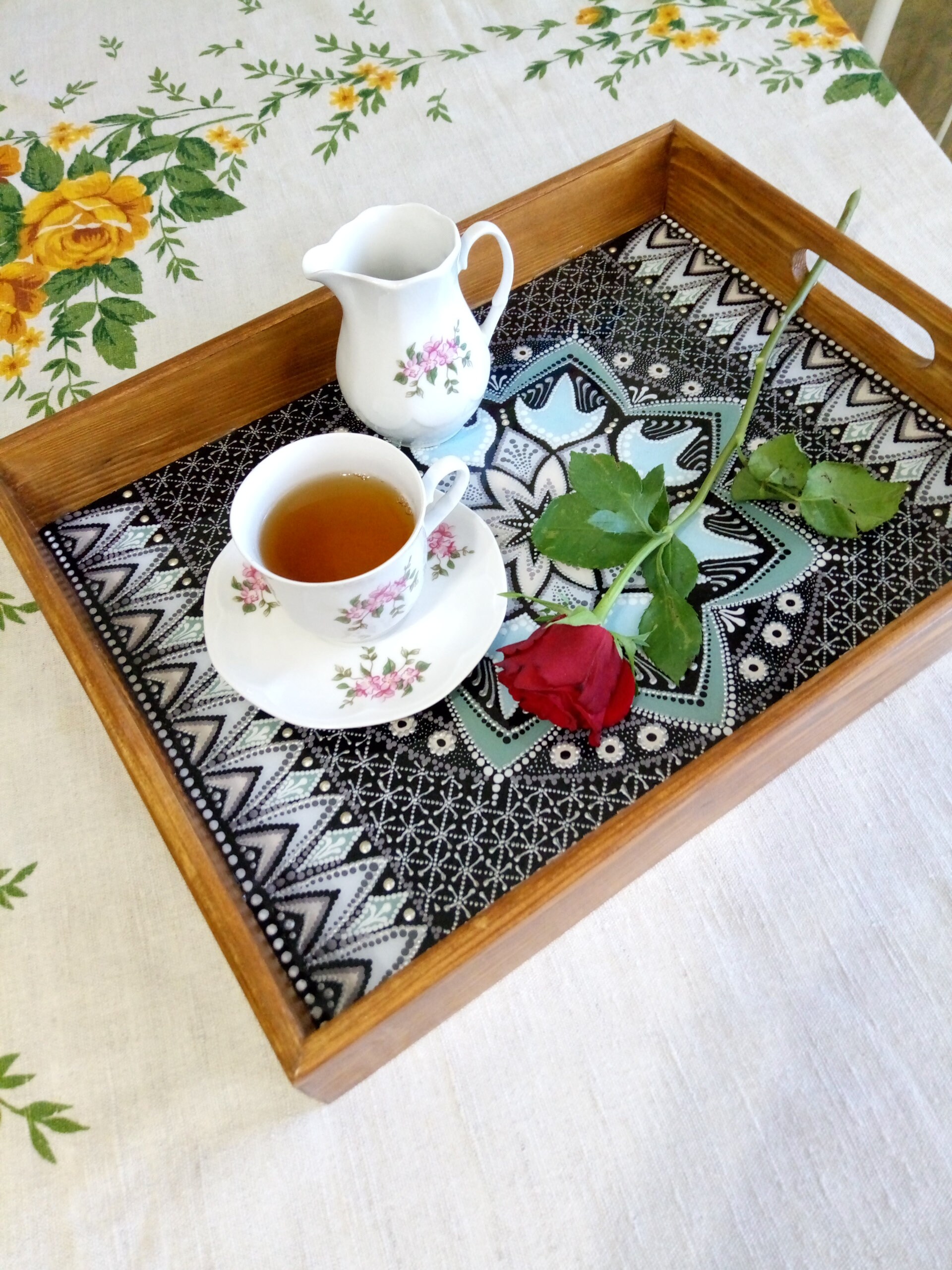 Wooden tray Breakfast tray romantic breakfast t the Etsy