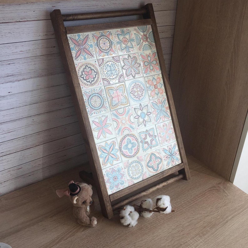 Rustic Coffee Table Wooden Tray Legged Tray Breakfast Etsy