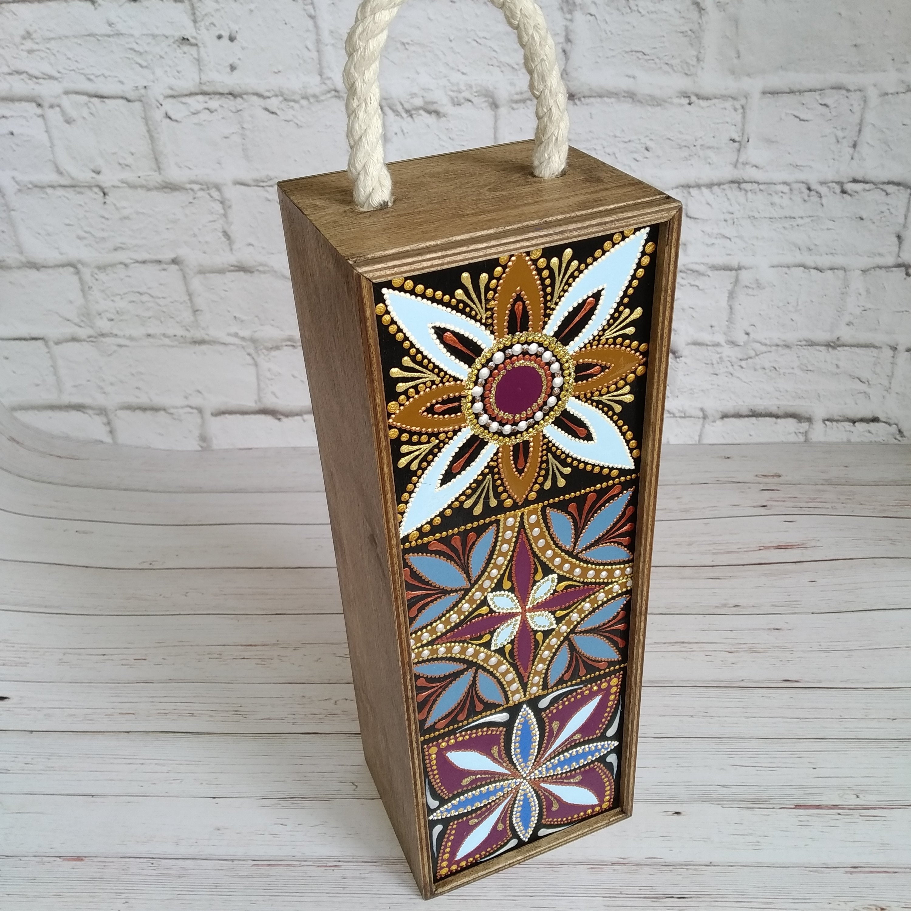 Wine box Wooden wine box Decorative Box Housewarming gift Etsy