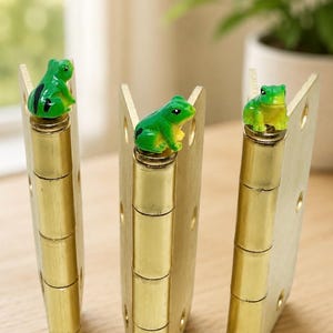 Frog Hinge Topper Set: Cottagecore Home Decor, Set of 3