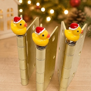 Christmas Duck Hinge Toppers: Cottagecore Home Decor, Stocking Stuffee, Set of 3