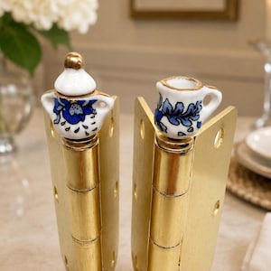 Ceramic Coffee, Tea, Cream & Sugar Hinge Topper Set