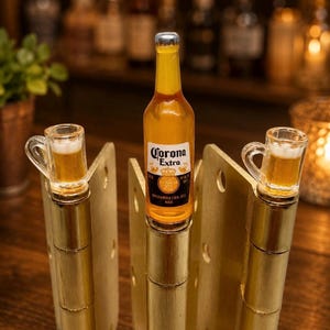 Beer Bottle Hinge Topper Set: Novelty Home Decor Magnet
