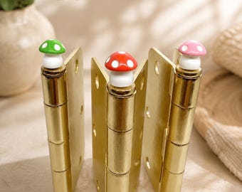 Mushroom Hinge Toppers: Cottagecore Home Decor, Magnet Set