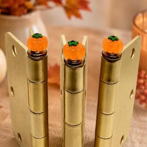 Mini Pumpkin Resin Hinge Toppers, Fall Home Decor, Set of 3