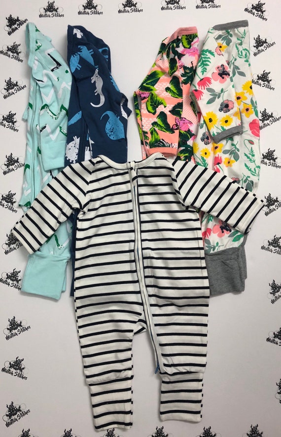 double zipper onesie baby