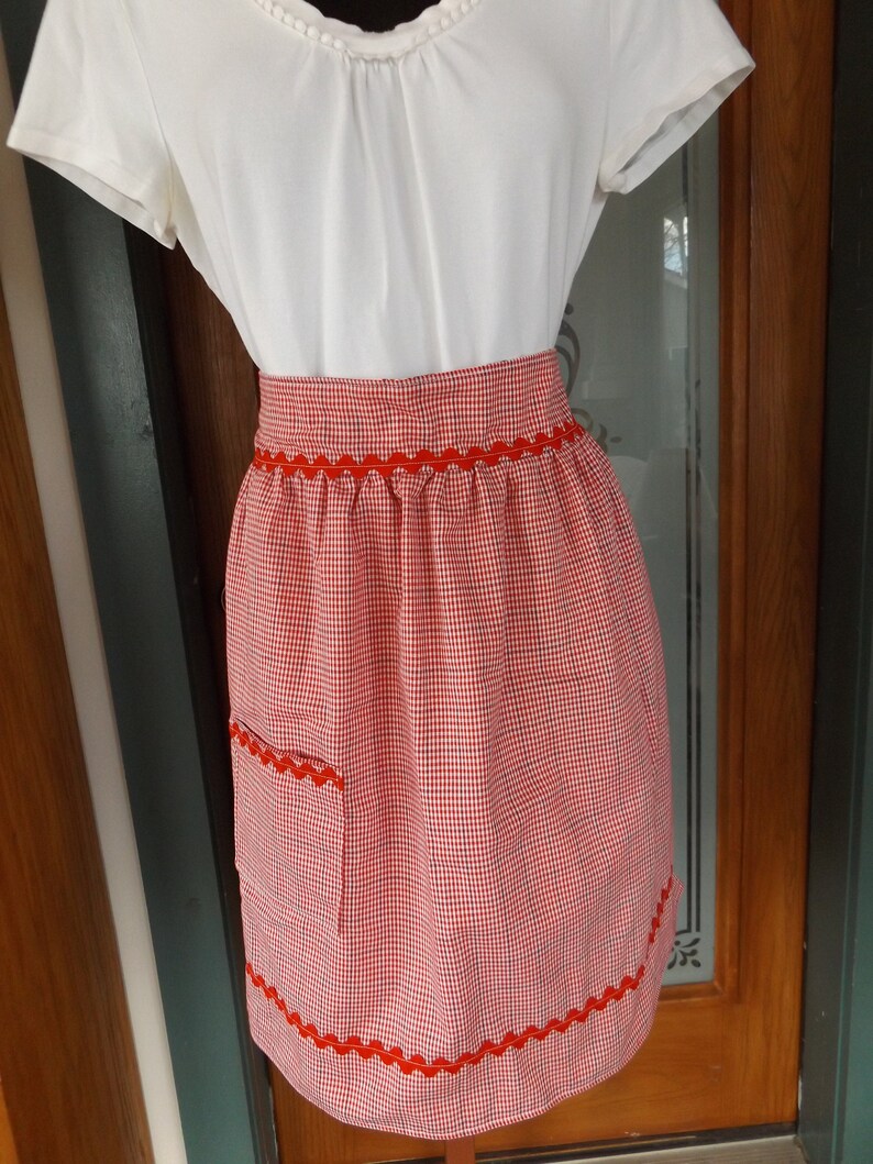 Reversible Retro Waist Apron With Long Ties and Pockets Etsy