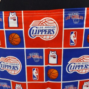 Reversible NBA Full Bib Apron LA Clippers Basketball and Patriotic, Double Sided 2-in-1 Kitchen or BBQ Grilling Apron image 8