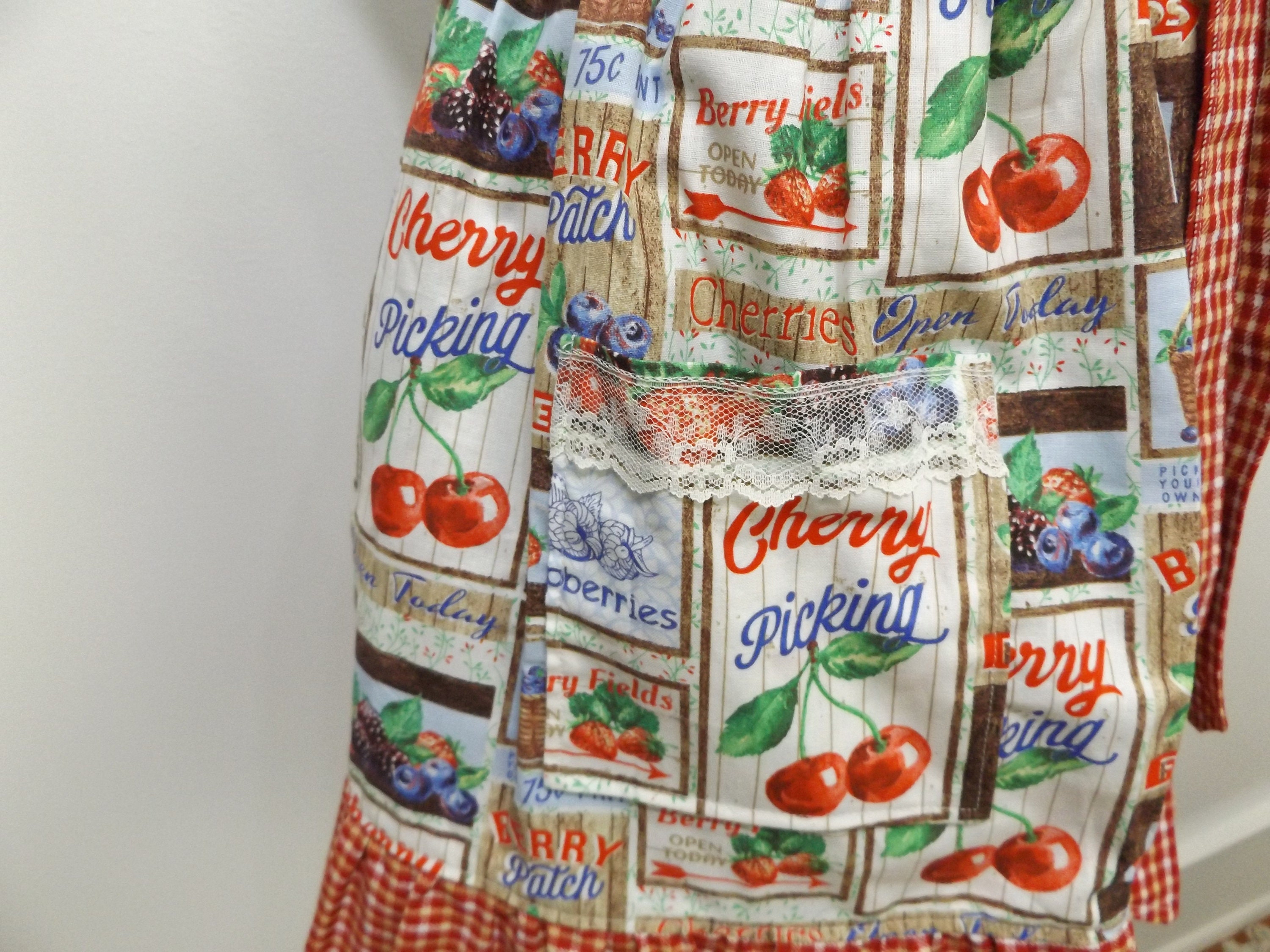 Reversible Retro Waist Apron With Long Fabric Ties and Etsy UK