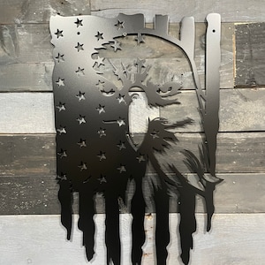 American Flag Eagle Metal Wall Art: Patriotic Decor