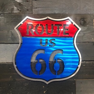 Route 66 Sign, Wall Art, Home Decorations, Hotrod, Rat Rod, Man Cave, Bar, Thanksgiving