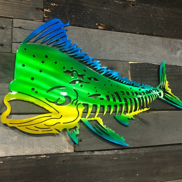 Mahi, Mahi Fish Art, Dolphin, Deep Sea Fishing, Off Shore Fishing, Florida Fishing, Fish Art, Metal Fish Art, Custom Fish Art, Fathers Day