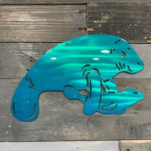 Manatee Metal Wall Art Florida Manatee Tropical Fish Wall Art Fish Art Fish Decor Custom Manatee Coastal Decor Manatee Sign