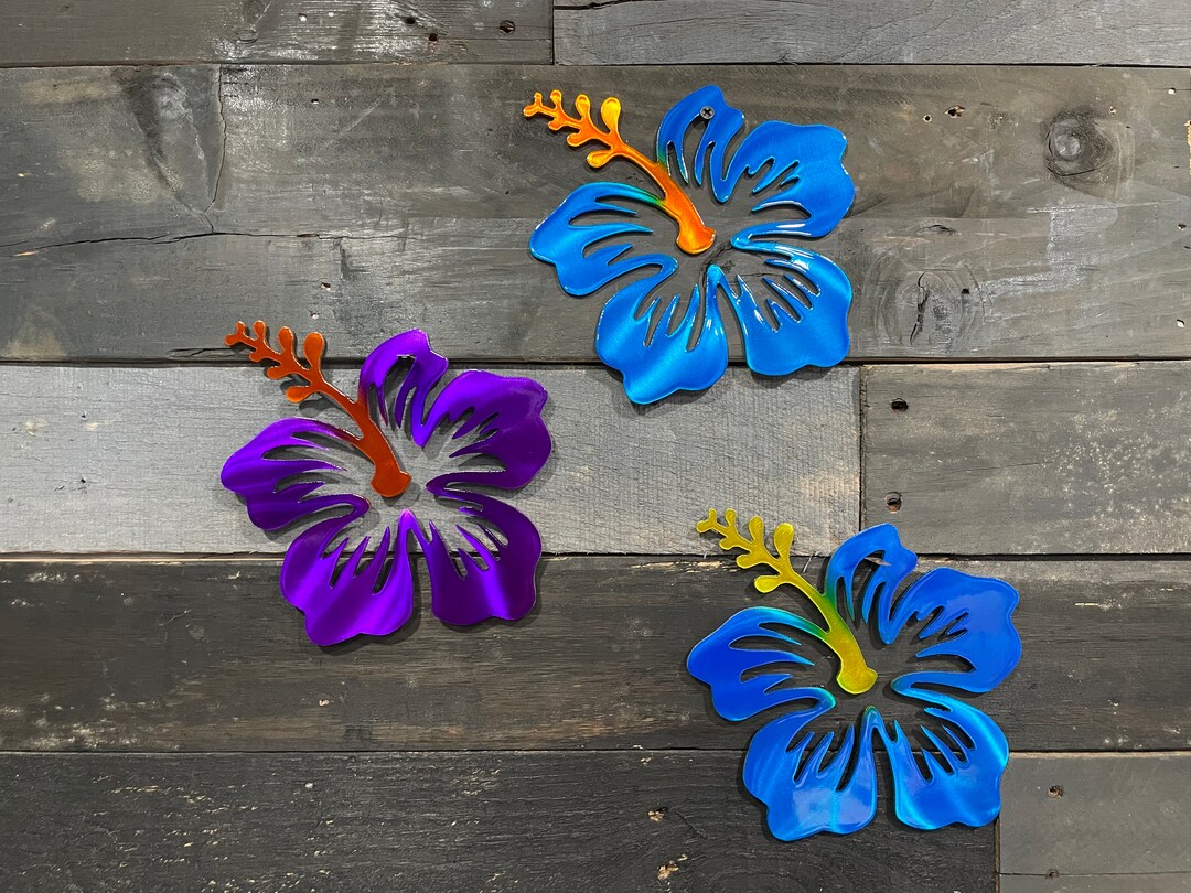 Hibiscus Flower Wall Art Metal Flowers Outdoor Flowers Hibiscus Art