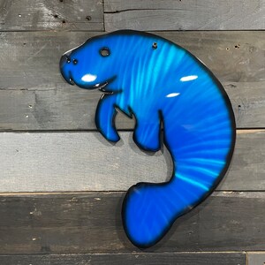 Manatee Metal Art Manatee Art Florida Manatee Design Metal Manatee Art Decor Sea Cow Art Metal Fish Sign Metal Fish Art Wall Fish Art