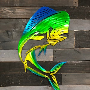 Mahi Mahi, Mahi Metal Sign, Mahi Metal Art, Custom Sign, Wall Art, Fish Art, Fish Metal Sign, Ocean Theme, Nautical Art, Made in America