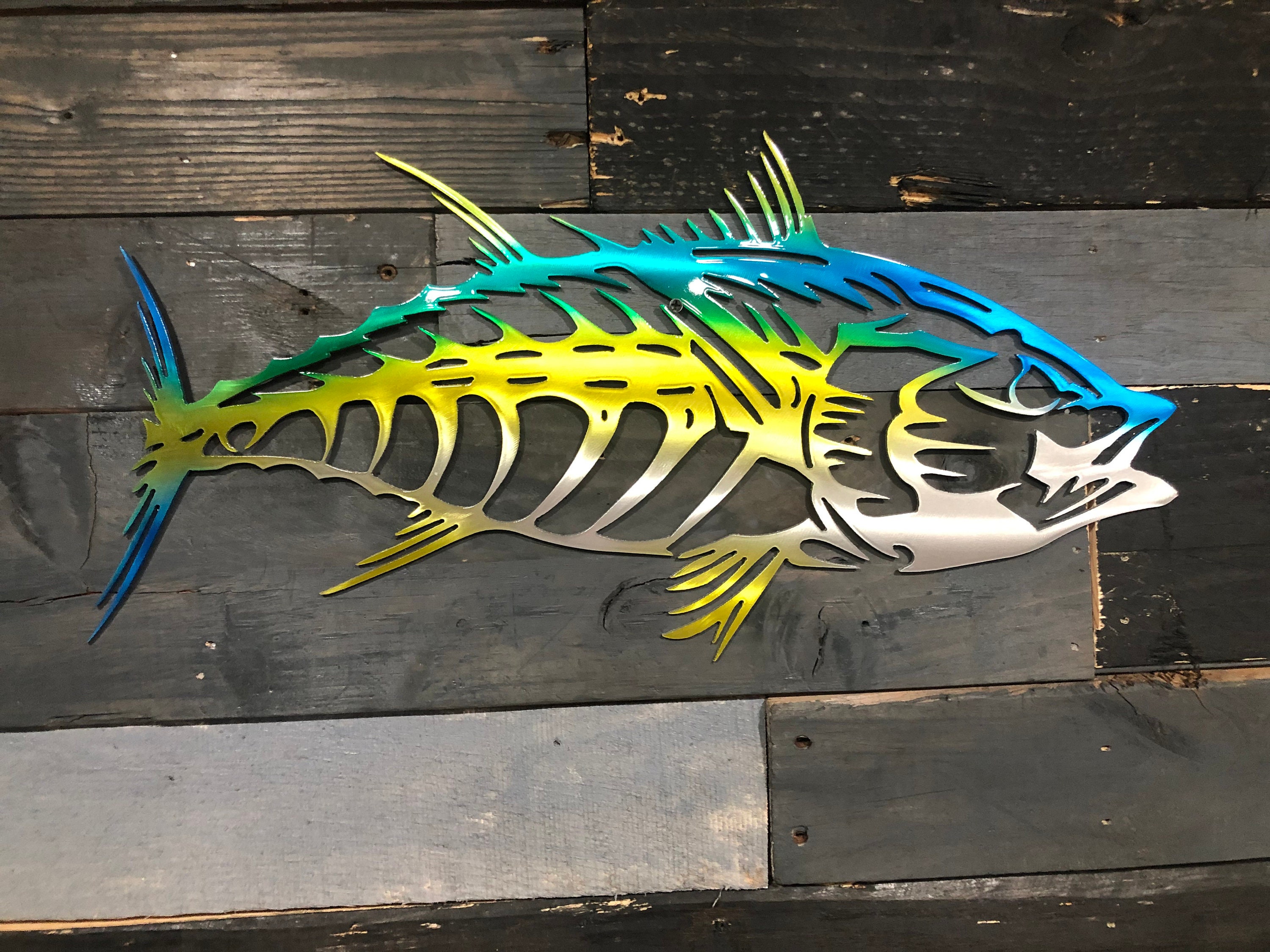 Yellowfin Tuna Metal Wall Art Tuna Art Tuna Wall Art off Etsy