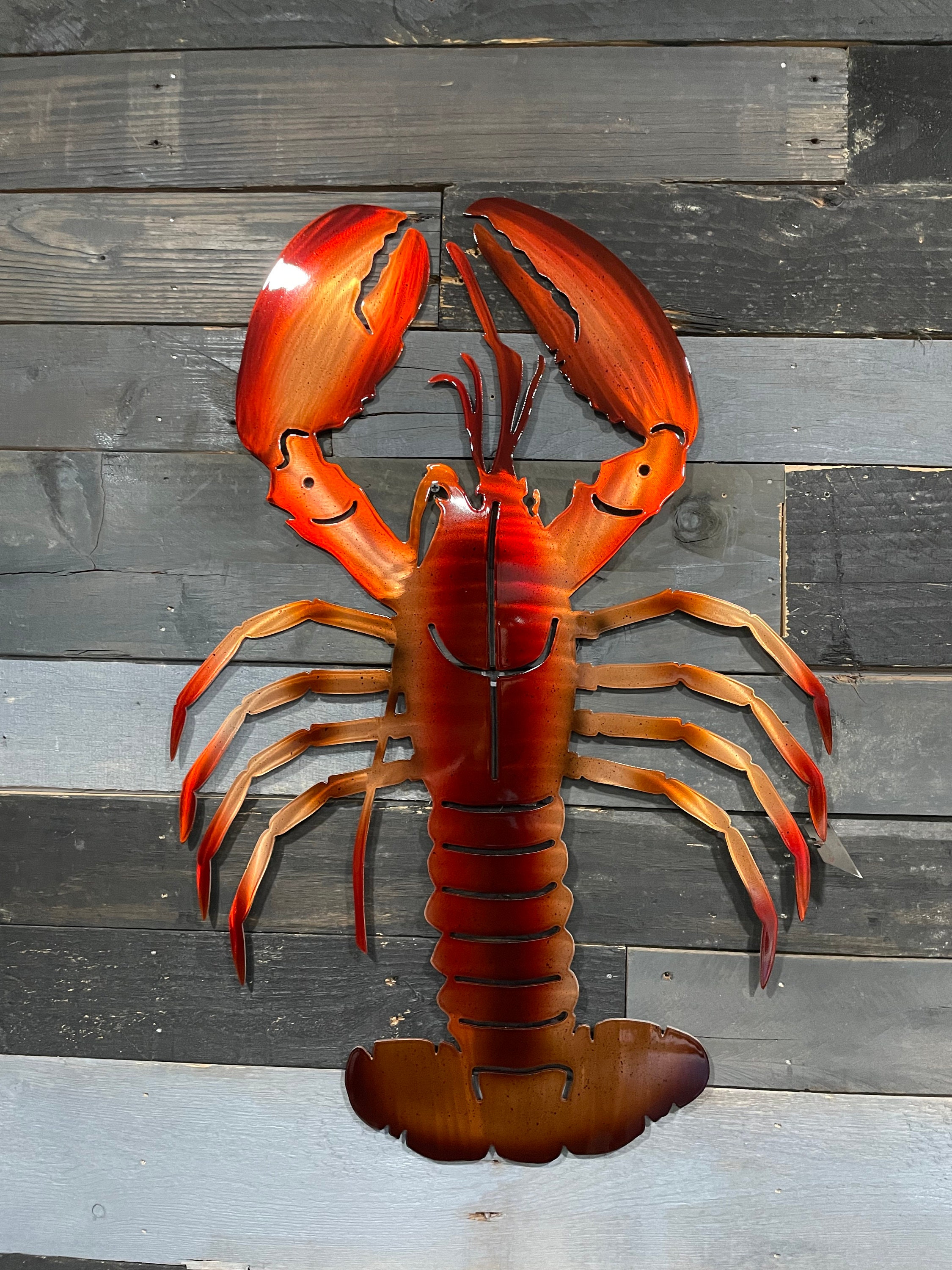 rip caswell ブロンズ　置物　オブジェ　MADE IN USA 魚 Spiny Lobster Metal Wall Art: Coastal Fish Decor (15x11) - Etsy