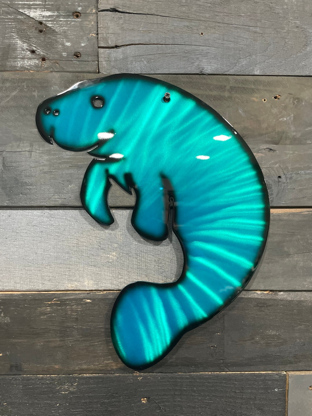 Manatee Metal Art Florida Manatee Art Metal Manatee Wall Art Sea Cow