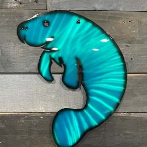Manatee Metal Art Florida Manatee Art Metal Manatee Wall Art Sea Cow Art Manatee Art Manatee Metal Design Wall Art Decor Manatee Coastal Art
