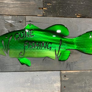 Largemouth Bass Fish Metal Wall Art Bass Fish Custom Fish Decor Wall Art Metal Fish Art Freshwater Fish Bass Fish Gift
