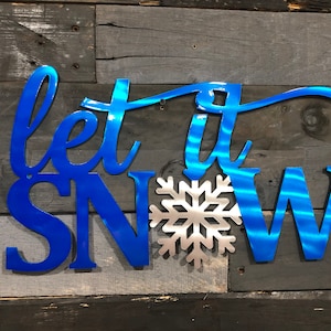 Merry Christmas, Let it Snow, Christmas Decorations, Christmas Decor, Christmas Sign, Holiday Sign, Made in USA, Christmas Art