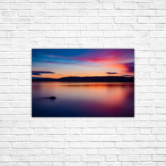 Panoramic Wall Art Arctic Sunset Salluit Stretched Canvas Etsy