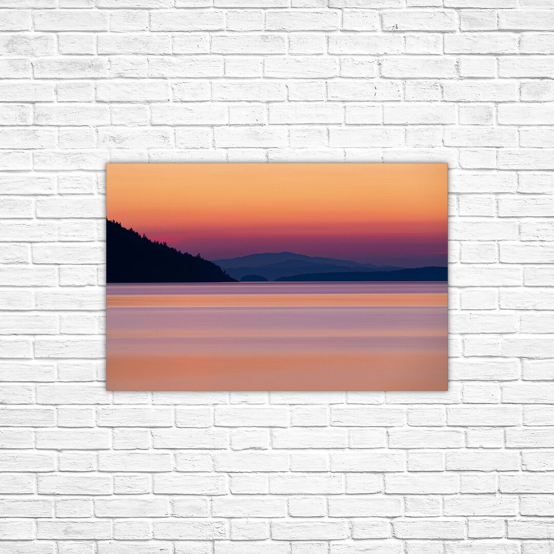 Panoramic Wall Art, Sunset Photography, Pacific Northwest Art