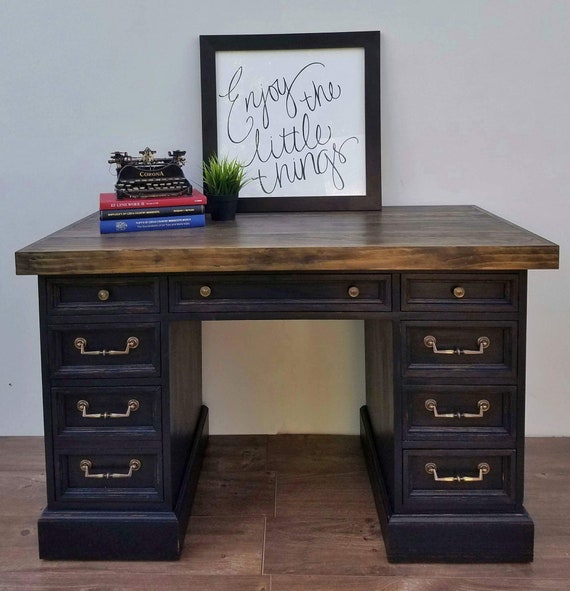Sold Executive Desk Distressed Solid Oak Executive Desk Distressed Solid Oak