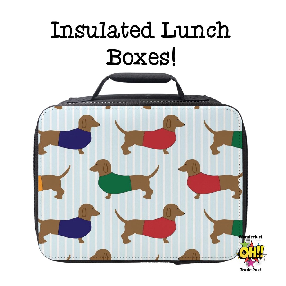 Dachshund Cute Insulated Lunch Box, Weiner Dog Lunchbox, Dog Lover