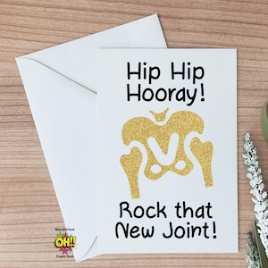Hip Surgery Get Well Card, Post Hip Surgery Card, New Hip Recovery Card, Surgery Get Well, Rehab Card, Get Well Card After Hip Surgery